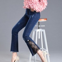 프라하 진주 여성 G123657_미친스판 스판청바지 밑단레이스 6W898C21