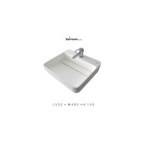 [새턴바스] SWL-0027 LAR 스퀘어형 탑볼 세면기 액상아크릴 세면대