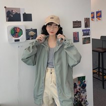 라오농 여성 바람막이 야상 집업 자켓 오버핏 여름 점퍼 EL56 DSFdfdLV 가을 겨울 봄 여성 후드자켓 점퍼
