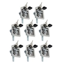 포터 적재함 공구함 1톤 화물차 트럭 qty 8 트레일러 도어 래치 t-핸들 대형 잠금 스테인리스 키 캠퍼 rv 도구 상자