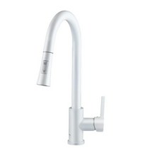 JT-A200b(wh) 화이트 친환경 스텐 SUS304스테인레스 스테인리스 주방 싱크대 원홀 백조 스완 거위목 명품수전수도꼭지, 1개