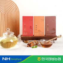 [한국양봉농협] 스틱 꿀 3종 세트 (밤꽃꿀+계피꿀+홍삼꿀)