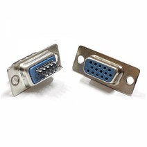 MBF D-SUB(F) 3열 15핀 납땜용 커넥터/MBF-15PF-DAM/암단자/VGA(RGB) 케이블 제작용/크기에 맞는 후드와 함께