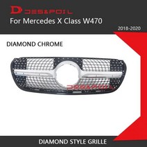 X 클래스 W470 다이아몬드 그릴 GT Panamerica 메르세데스 벤츠 픽업 트럭 자동 전면 수직 그리드 2016, Diamond Chrome
