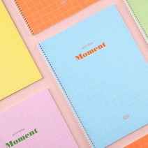 단독판매 Moment 스프링 모눈노트 (5 color) ORANGE, 1개