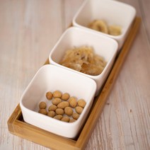 4P구성 나무트레이 그릇세트 상차림 플레이팅 식기세트, 트레이 그릇세트(4P구성)