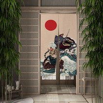 커튼 블라인드 다이소커튼 재미 있고 귀여운 고양이 식당 장식 파티션 드레이프 주방 입구 걸이형 하프 세트, 95x180cm, 18 CLX00894