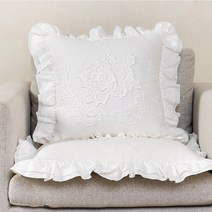 마벨로제 시에나 쇼파 사각쿠션 방석 커버 원형, 화이트