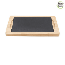 고기돌판 돌불판 다용도 편한휴대성 고기판 갈비 캠핑바베큐 레스토랑, 28*18구이판+오크보드 2261평판