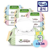 새싹이물티슈 캡형 100매, 1개, 10팩