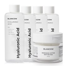 블랑카우 저분자 히알루론산 에센스 스킨 토너 200ml + 비건 인증 빅패드 70매, 4개