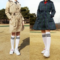 바로골프 여성 골프우의 방수 바람막이 비옷 레인코트 트렌치코트 블랙, 골프우의 카키체크