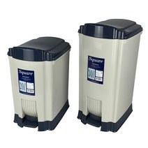 파스텔 사각 페달휴지통 20리터 30리터 사무실 카페 편의점 가정용, 사각페달휴지통 30L(블루)