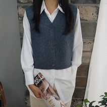 상상그이상 여성용 국내네작 와플 니트조끼 브이넥 오픈형 베스트 부드러운 필수 블라우스 코디세트 부드러운 구김없는 레이온소재 사이즈 가성비 좋은 보풀없는 조끼세트
