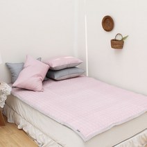 에피소드1 파스텔 60수 아사면 침대패드 카페트 2color (S Q), 핑크, 패드 퀸