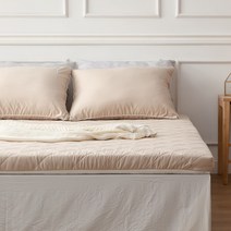5cm 두툼한 토퍼 세탁 한방에 해결 누빔 토퍼커버(SS/Q) 14색택1, 모카라떼