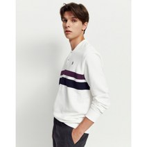21FW [populet]화이트 라인배색 면혼방 긴팔티셔츠 WHTS1C052WT