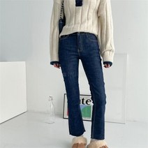 여자 세미 부츠컷 스판 다리가 길어보이는 청바지