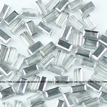 비즈 재료 구슬 jhnby 사각형 오스트리아 크리스탈 48mm 50pcs 사각형 모양 유리 만들기 팔찌 diy 공예 보석 레진공예 웨빙끈, CF414 하프 실버