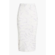 HELMUT LANG 헬무트 랭 Tie-dyed ribbed cotton-jersey 미디 skirt154951