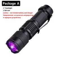 손전등 랜턴 라이트 휴대용 UV LED 미니 LED 토치 395nm 블랙 파장 바이올렛, 미니 UV 손전등, 협력사