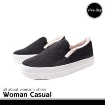 업타운걸스 VA 381 여성 모직 슬립온 스니커즈 운동화 캐주얼 신