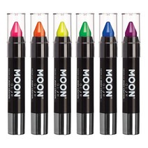Moon Glow - Blacklight Neon Face Paint Stick/Body Crayon makeup for the Face Body - Intense set of, 1
