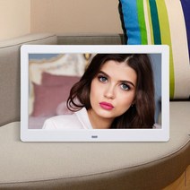 디지털액자 전자액자 전자앨범 LCD 사진 프레임 101 인치 HD 디지털 1024x600 초박형 LED 전자 앨범 홈 인, 02 Ivory White 32G_03 영국 플러그