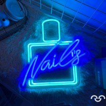 LED 네온 싸인 매니큐어 네일샵 뷰티샵 개업선물 간판 조명 사인 오픈, Nail polish B, 32x35.5cm USB