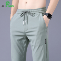 ALLLINGO빙사 남자 직통 헐렁헐렁하다 탄성 캐주얼 바지