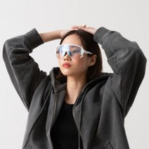 WTD G1 스포츠 고글형 선글라스, 화이트/블루