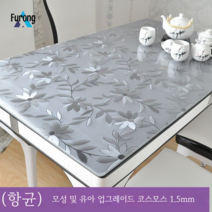 식탁 매트 테이블보 방수 방열 오일 워시드 투명 테이블보, 80*140cm, (항균) 모성 및 유아 업그레이드 코스모스 1.5mm
