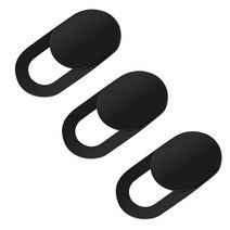 Allinko 웹캠 커버 (3 팩) 0.04 인치 울트라 슬림 노트북 카메라 커버 슬라이드 컴퓨터 MacBook Pro Air iMac iPhone 휴대 전화 PC 태블릿 노트북 Surface Pro Echo Show 카메라 차단기 슬라이더 - 블랙