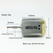 Standard Mini 280 Motor Long Shaft FS280CN/19180/DV DC 1.5V12V Car Actuator Window Rearview, 한개옵션0