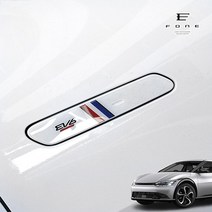 포원) EV6 도어캐치 아크릴 커버 플레이트 삼색 라인 포인트 몰딩 튜닝 용품, 02 - 화이트