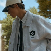 커버낫 [Covernat] 클로버 스웻 코치 자켓 헤더 그레이