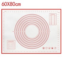 식트식탁매트 양면 미끄럼방지 대형 실리콘 반죽 패드 비 스틱 표면 롤링 매트 규모 주방 요리 과자 시트 오븐 라이너 Bakeware, [16] 80X60cm Red