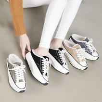 준디자인 겨울 여성 뮬 운동화 기모 방한화 털 슬리퍼 스니커즈 털신 패딩 방한 캔버스 화 슬립온 키높이 블로퍼 신발 여자 통굽 캔버스 화 발편한 용