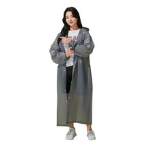 뷰라뷰 다회용 시보리 우비 4개, 그레이