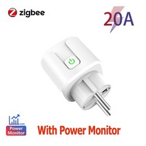 Tuya 스마트 플러그 Zigbee WiFi 소켓 EU 16A 전원 모니터 타이밍 기능 SmartLife APP 컨트롤은 Alexa Goog, 09 1pcs ZigBee Version