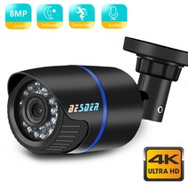 외부cctv BESDER 4K 8MP H.265 보안 카메라 야외 방수 IP 2MP IR 야간 투시경 멀티보기 플매트 카펫 러그 앤 플레이 모션 감지 CCTV, [08] 8MP 48V POE, [01] 3.6mm
