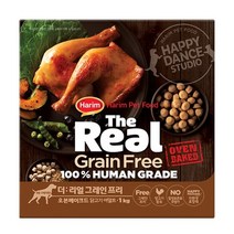 하림펫푸드 어덜트 더리얼 그레인프리 오븐베이크드 강아지사료, 닭, 1kg, 2개
