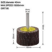 공구 Head Sanding Wheel 80/60/50/40/30/25/20/16mm Emery Cloth For Handicrafts, [01] 80mm