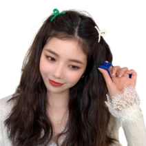 [다이나몰/9개세트] 컬러 포인트 앞머리 유광 꼬임 미니집게핀