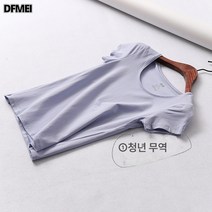 DFMEI 빈티지 반팔 티 커플 탑