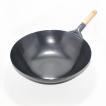 중화요리 철 북경팬 튀김팬 볶음팬, 나무손잡이27cm