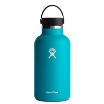 HYDRO FLASK - 하이드로 플라스크 텀블러 물병 플렉스 캡이 있는 하이드로 플라스크 와이드 입 병, 라구나, 64온스