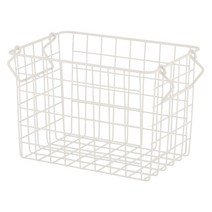 팬트리수납 와이어바스켓 철제바구니 적층수납 12종, 화이트
