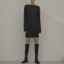 나인NAIN 심플 보트넥 골지 니트 원피스OP5840