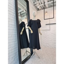 [반다리] 캉캉 프릴소매 텐션 롱원피스